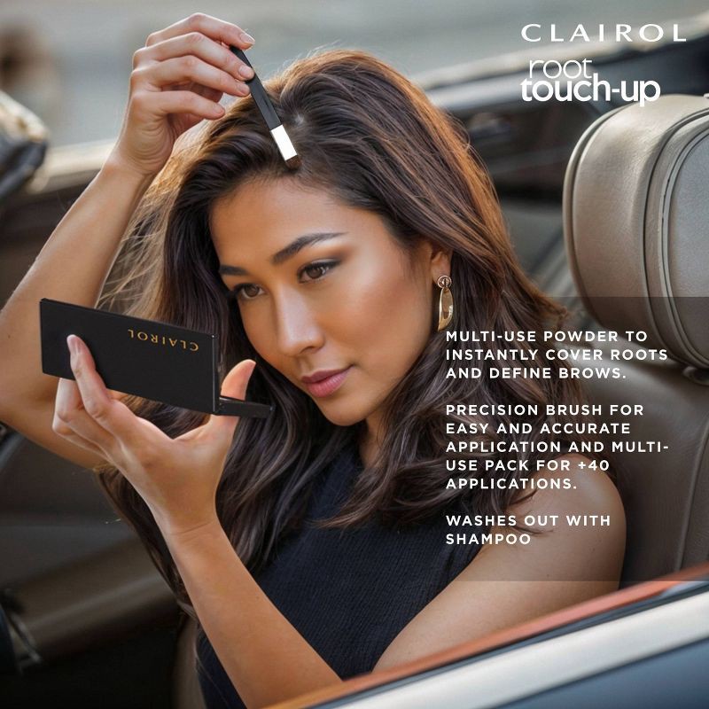 slide 4 of 9, Clairol Root Touch Up Powder - Dark Brown Temporary Hair Color Compact, 1 ct