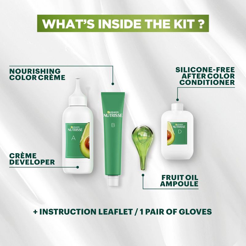 slide 9 of 11, Garnier Nutrisse Ultra Coverage 100% Gray Coverage Permanent Hair Color - 500 Medium Brown, 1 ct