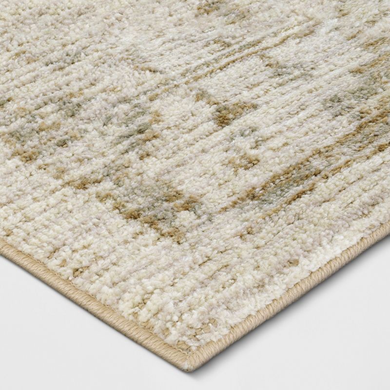 slide 2 of 5, 2'4"x7' Washable Vintage Tufted Distressed Runner Rug Tan - Threshold™, 1 ct