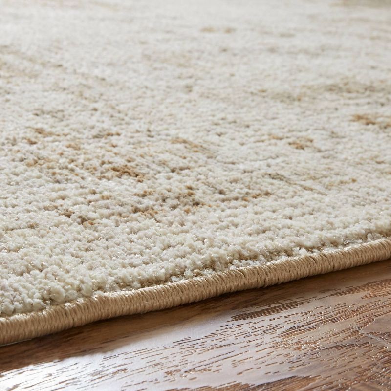 slide 5 of 5, 2'4"x7' Washable Vintage Tufted Distressed Runner Rug Tan - Threshold™, 1 ct
