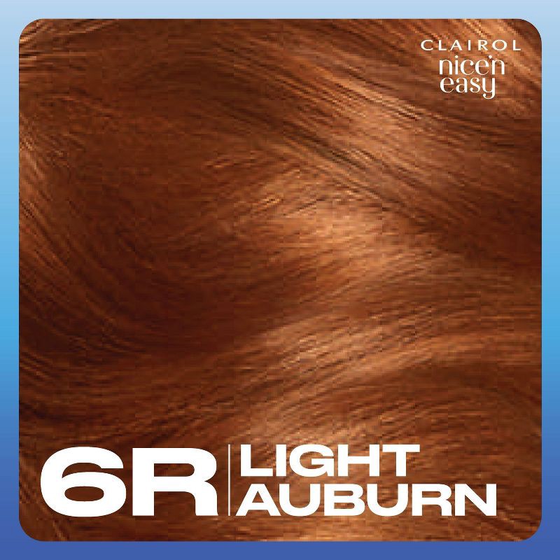 slide 3 of 8, Clairol Nice'n Easy Permanent Hair Color Cream Kit - 6R Light Auburn, 1 ct