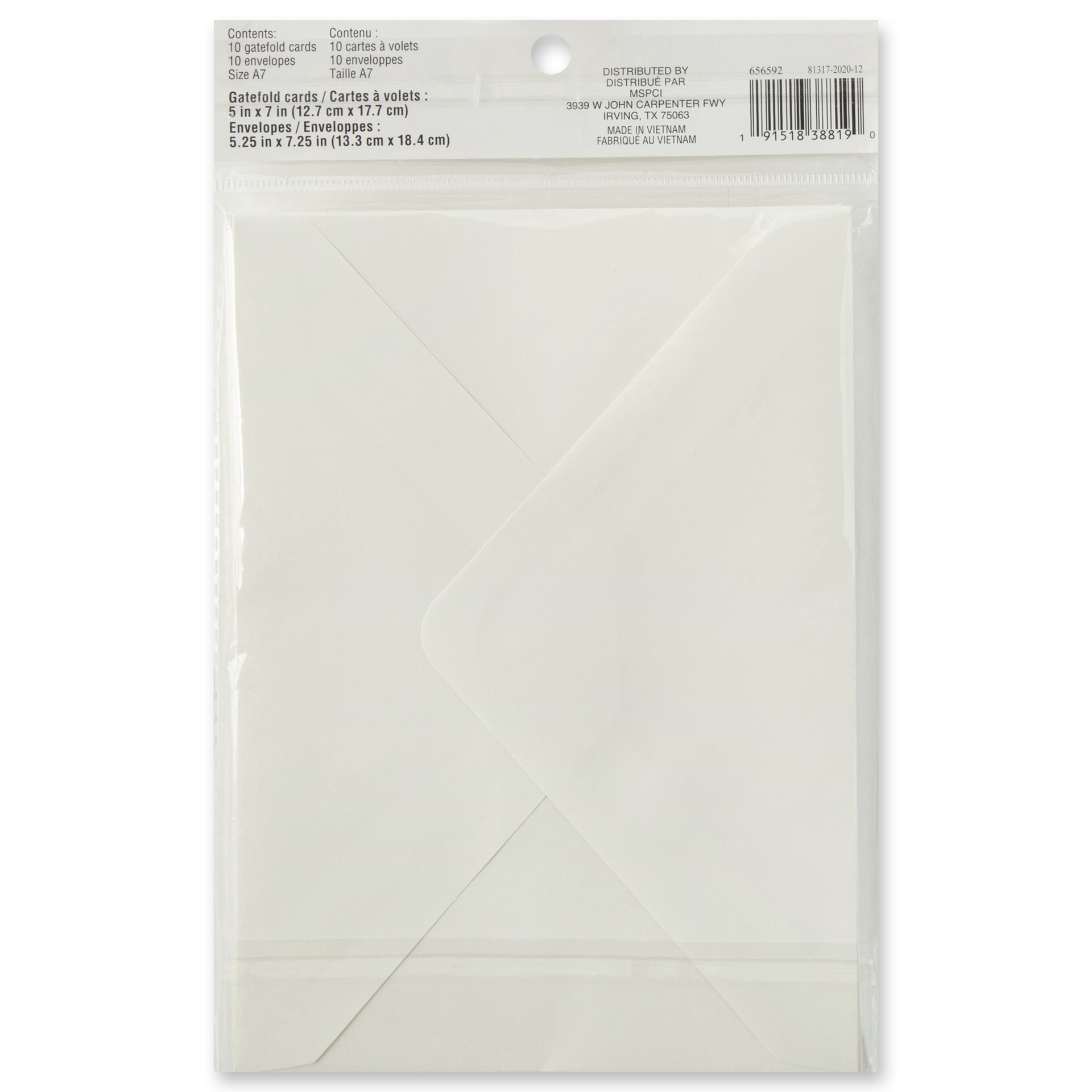 slide 2 of 5, Ivory Gatefold Cards & Envelopes By Recollections, 5" X 7", 5 in x 7 in