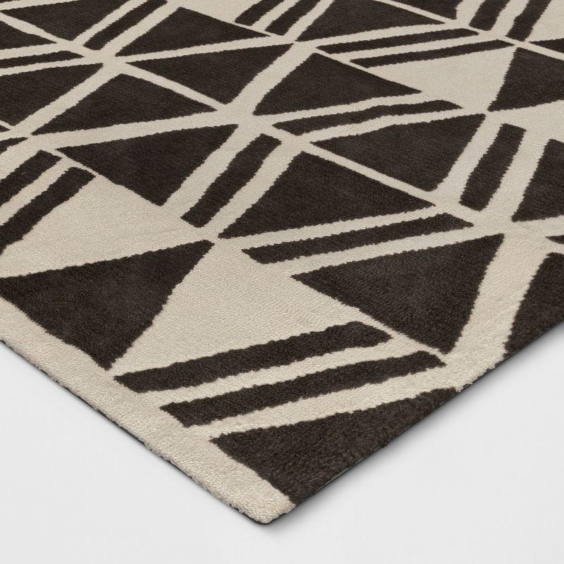 slide 2 of 3, 5'x7' Microplush Geo Knitted Area Rug - Threshold™, 1 ct