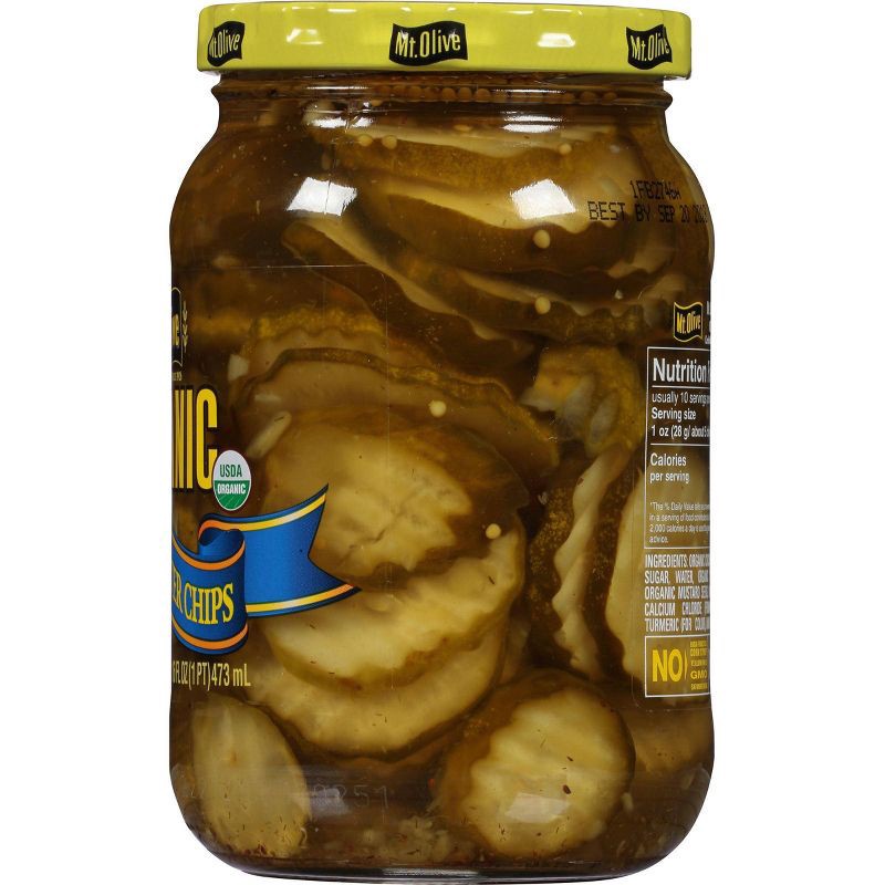 slide 3 of 4, Mt. Olive Organic Bread & Butter Pickle Chips - 16 fl oz, 16 fl oz