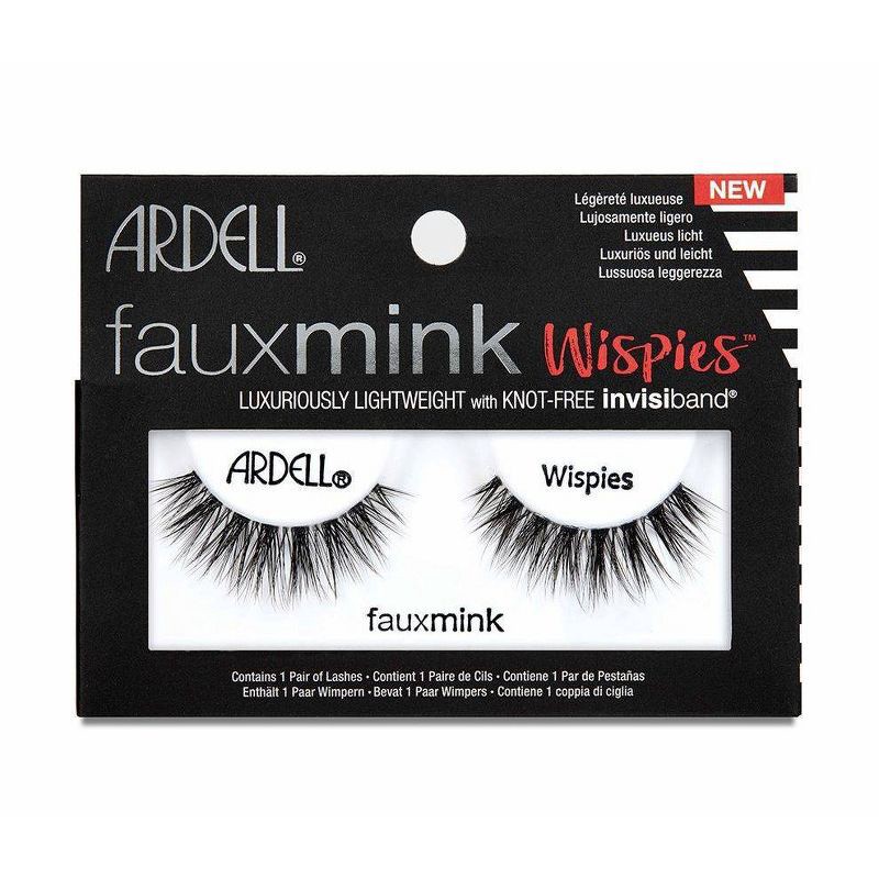 slide 1 of 3, Ardell Eyelash Wispies Faux Mink Black - 1pr, 1 ct