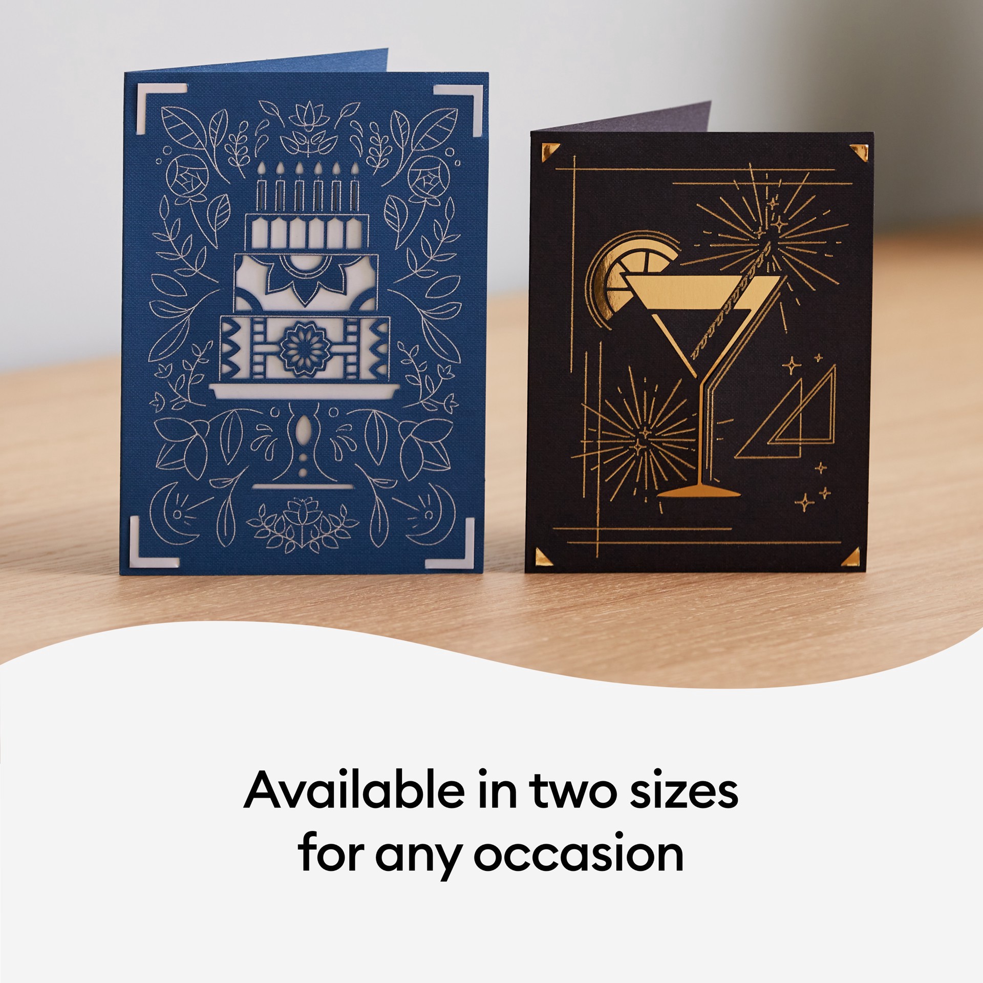 slide 7 of 8, Cricut Joy A6 Foil Transfer Insert Cards, Celebration Sampler, 4.25 in x 6 in