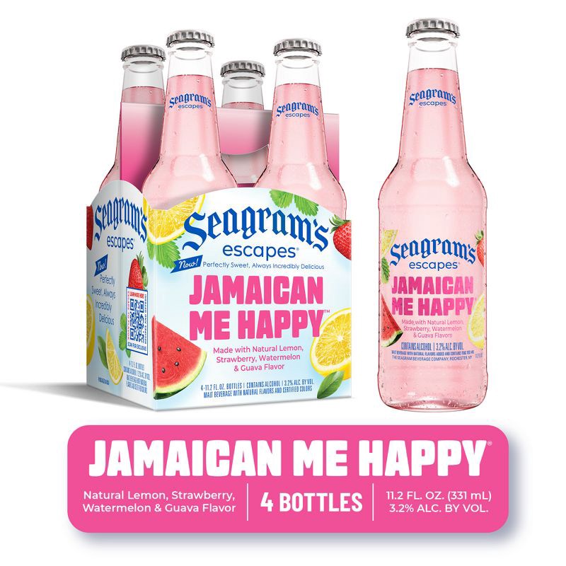 slide 8 of 9, Seagram's Escapes Jamaican Me Happy - 4pk/11.2 fl oz Bottles, 4 ct, 11.2 fl oz