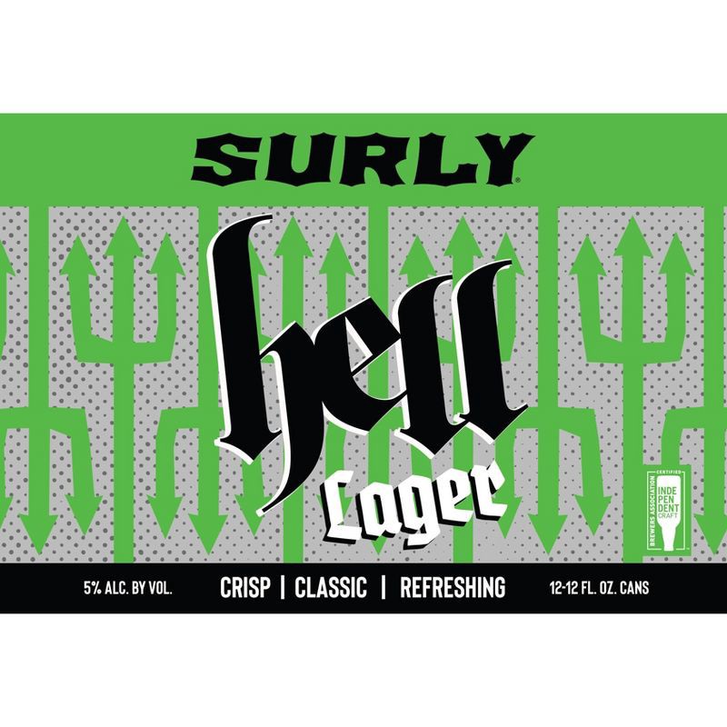 slide 3 of 3, Surly Brewing Co. Surly Hell Lager Beer - 12pk/12 fl oz Cans, 12 ct; 12 fl oz