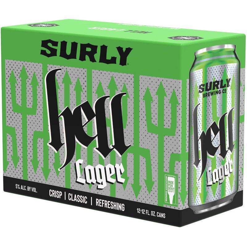 slide 1 of 3, Surly Brewing Co. Surly Hell Lager Beer - 12pk/12 fl oz Cans, 12 ct; 12 fl oz