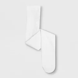 Girls' High Waisted Tights - Cat & Jack™ White 12-14