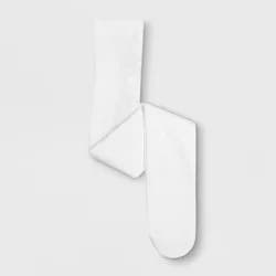 Girls' High Waisted Tights - Cat & Jack™ White 12-14
