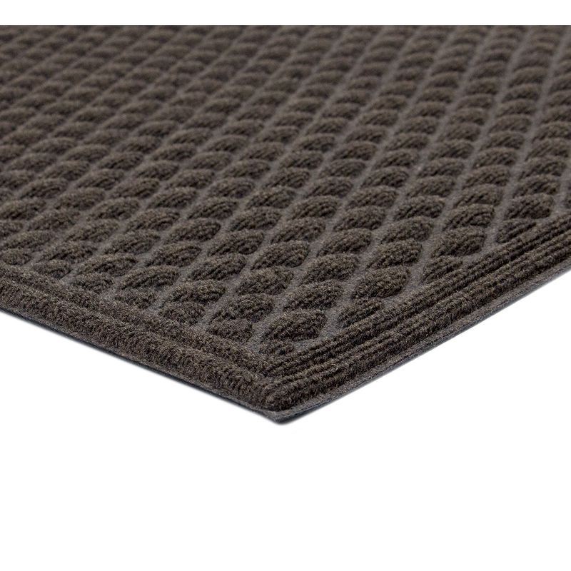 slide 2 of 3, 1'6"x2'6" Diamond Tufted Door Mat Dark Brown - Apache Mills: Outdoor & Indoor Stain-Resistant Low Pile Mat, 1 ct