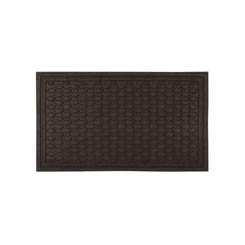 slide 1 of 3, 1'6"x2'6" Diamond Tufted Door Mat Dark Brown - Apache Mills: Outdoor & Indoor Stain-Resistant Low Pile Mat, 1 ct