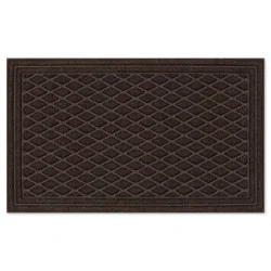1'6"x2'6" Diamond Tufted Door Mat Dark Brown - Apache Mills: Outdoor & Indoor Stain-Resistant Low Pile Mat