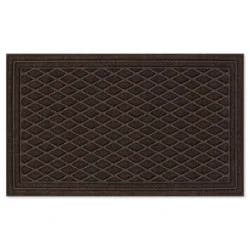 1'6"x2'6" Diamond Tufted Door Mat Dark Brown - Apache Mills: Outdoor & Indoor Stain-Resistant Low Pile Mat