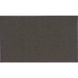 Apache Mills 3'X5' Stripe Almost Black Rug: Indoor Outdoor Low Pile Doormat, All-Weather Design, Vinyl Backing