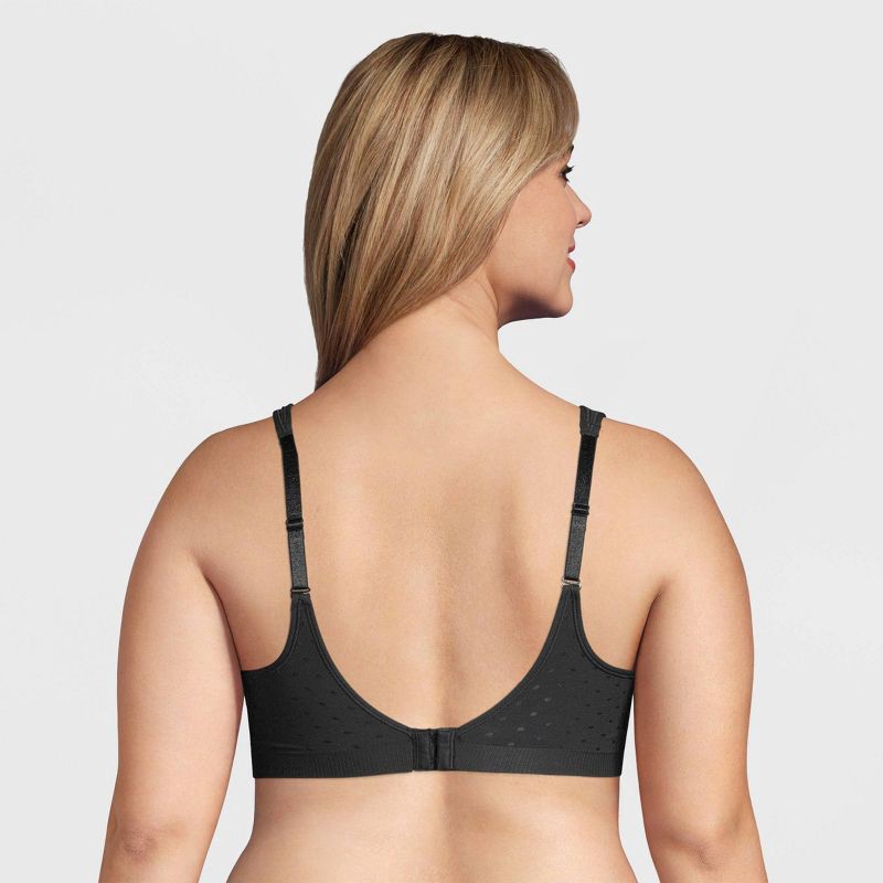 slide 2 of 5, Beauty by Bali Women's Foam Wirefree Bra B540 - Black Dot 38C: Lightly Lined, Adjustable Straps, Full Coverage, 1 ct