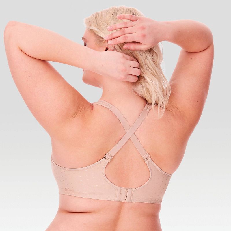 slide 3 of 4, Beauty by Bali Women's Foam Wirefree Bra B540 - Beige 38B: Light Support, Adjustable Strap, Polka Dots, 1 ct