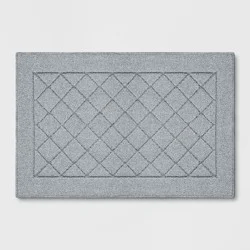 1'8"X2'6" Washable Diamond Clarkson Tufted And Hooked Accent Rug Gray - Threshold™: Indoor Runner, Skid-Resistant
