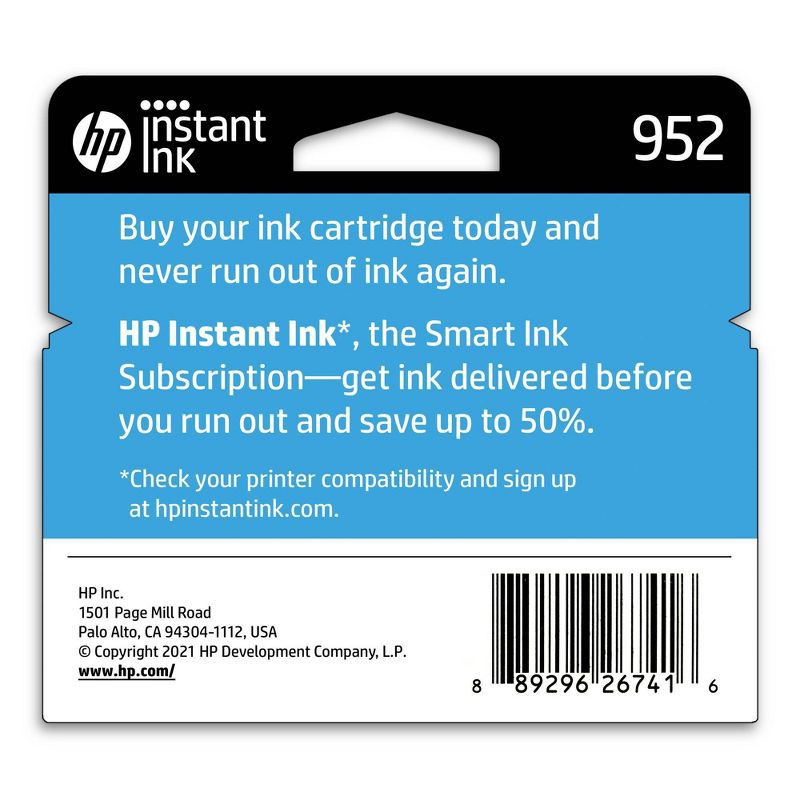 slide 4 of 6, HP Inc. HP 952 Single Original Ink Cartridge - Black (HEWF6U15AN), 1 ct