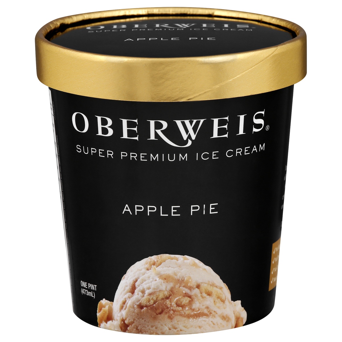 slide 1 of 1, Oberweis Super Premium Ice Cream, Apple Pie, 1 ct