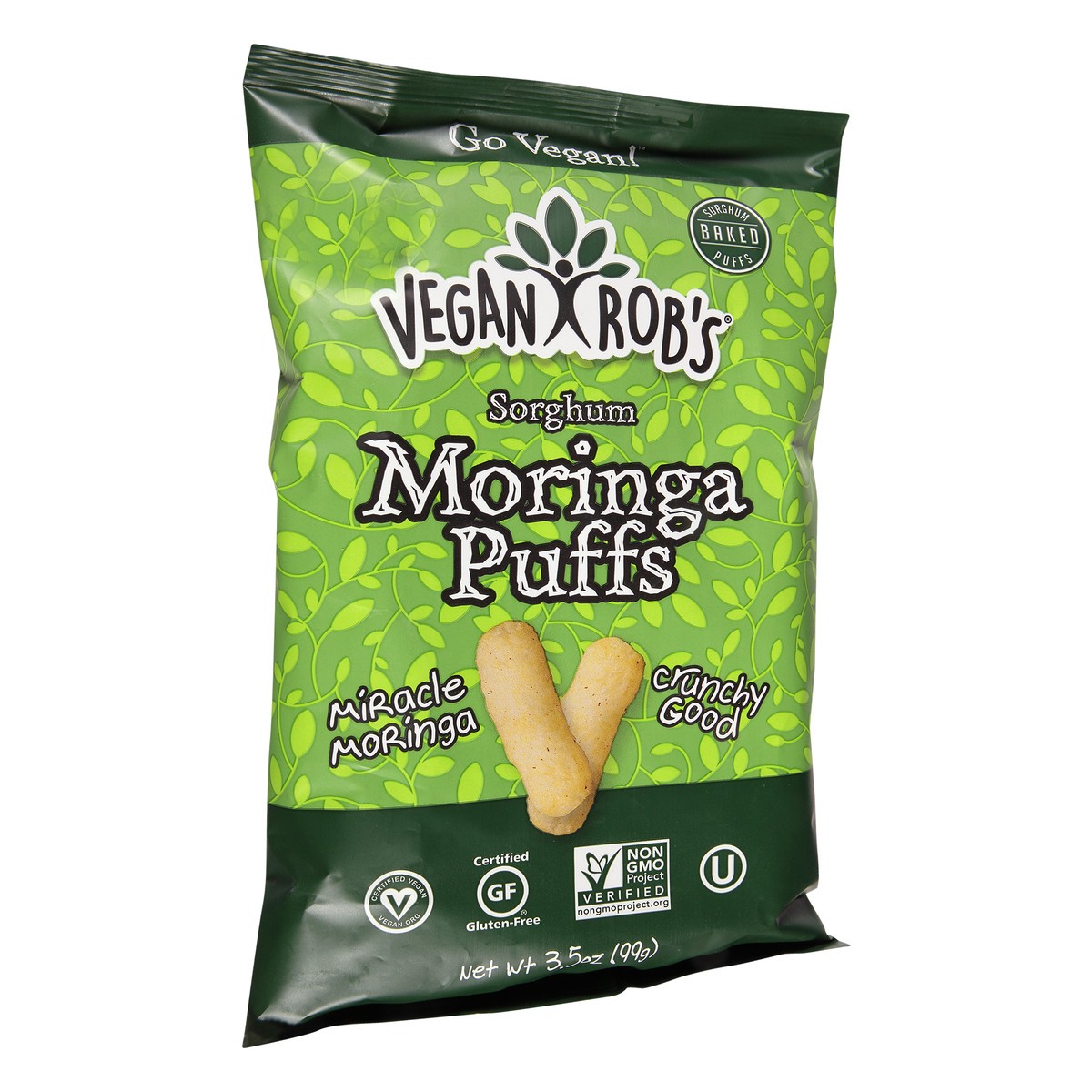 slide 2 of 13, Vegan Rob's Moringa Sorghum Puffs 3.5 oz, 3.5 oz