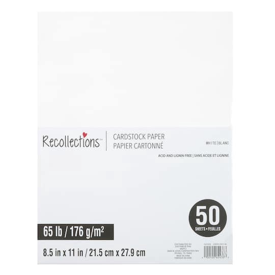 slide 1 of 6, 8.5" X 11" Cardstock Paper By Recollections, 50 Sheets, 8.5 in x 11 in