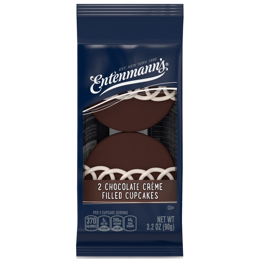 slide 1 of 1, Entenmann's Chocolate Creme Cakes, 2 ct; 3.2 oz