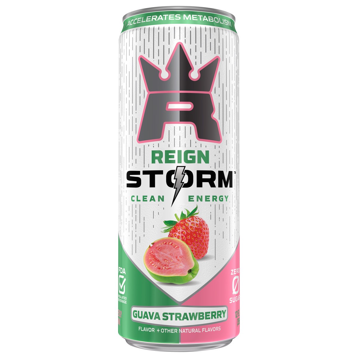 slide 3 of 8, Reign Storm Guava Strawberry Energy Drink - 12 fl oz, 12 fl oz