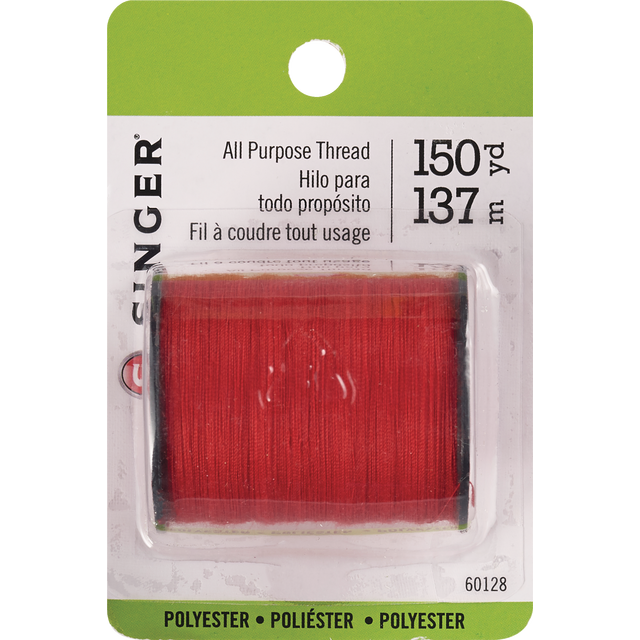 slide 1 of 1, Singer All-Purpose Polyester Thread - Red, 175 yd