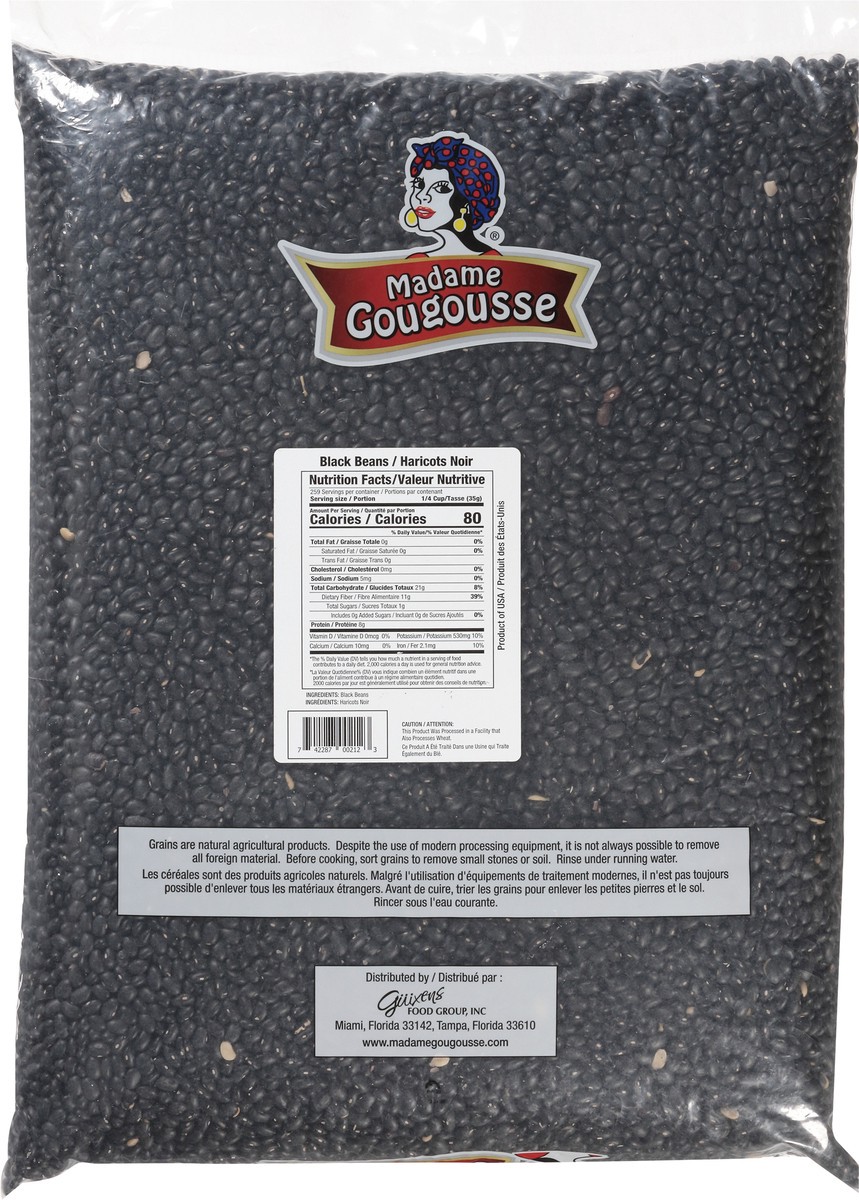 slide 2 of 13, Madame Gougousse Black Beans 20 lb, 20 lb