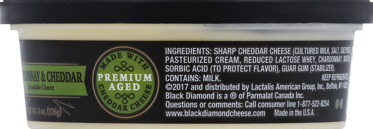 slide 5 of 9, Black Diamond Chardonnay & Cheddar Spreadable Cheese, 8 oz