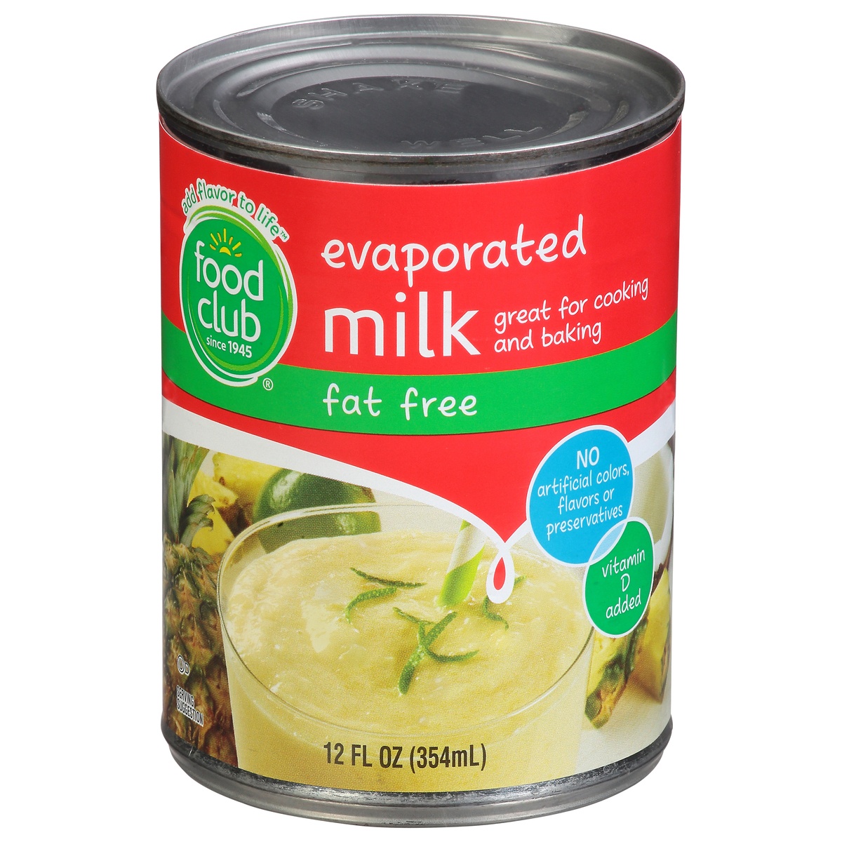 slide 1 of 1, Food Club Fat Free Evaporated Milk 12 fl oz, 12 fl oz