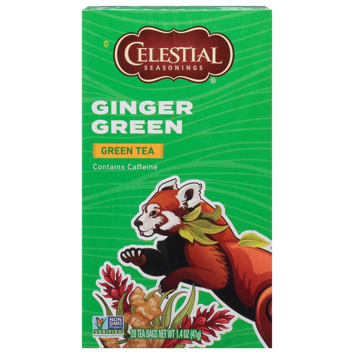 slide 10 of 10, Celestial Seasonings Ginger Green Tea Bags 20 ct Box, 1.4 oz