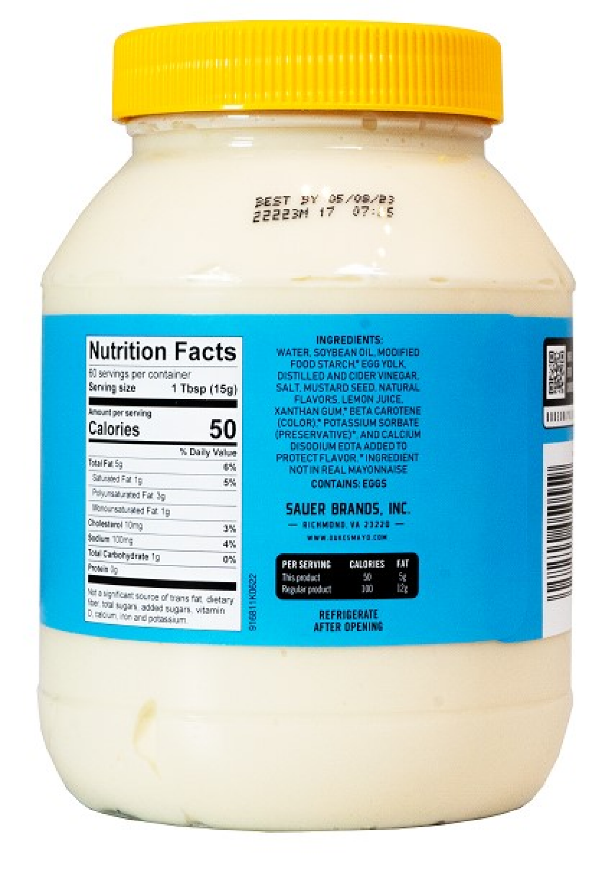 slide 2 of 2, Duke's Light Mayonnaise 30 fl oz, 30 fl oz