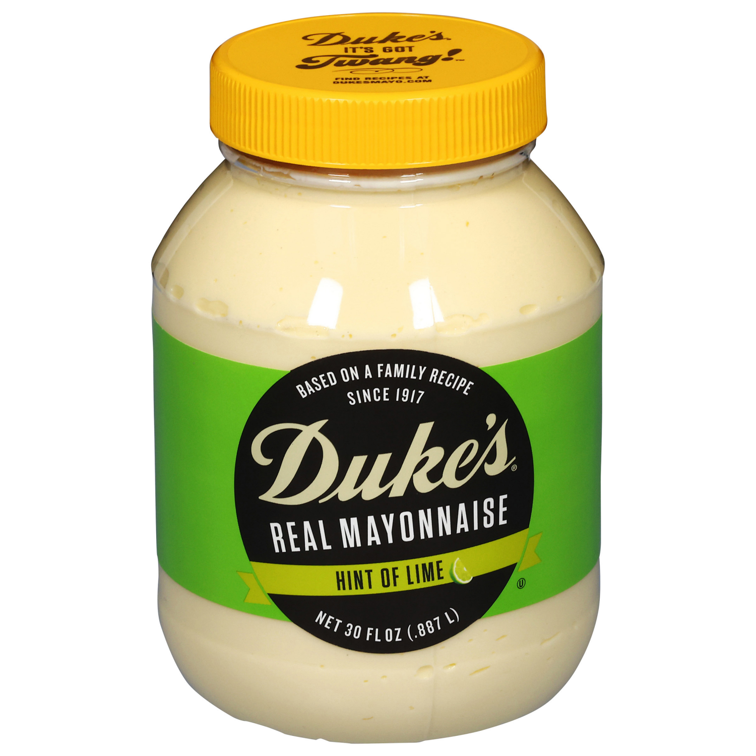 slide 1 of 5, Duke's Hint of Lime Mayonnaise 30 fl oz, 30 fl oz