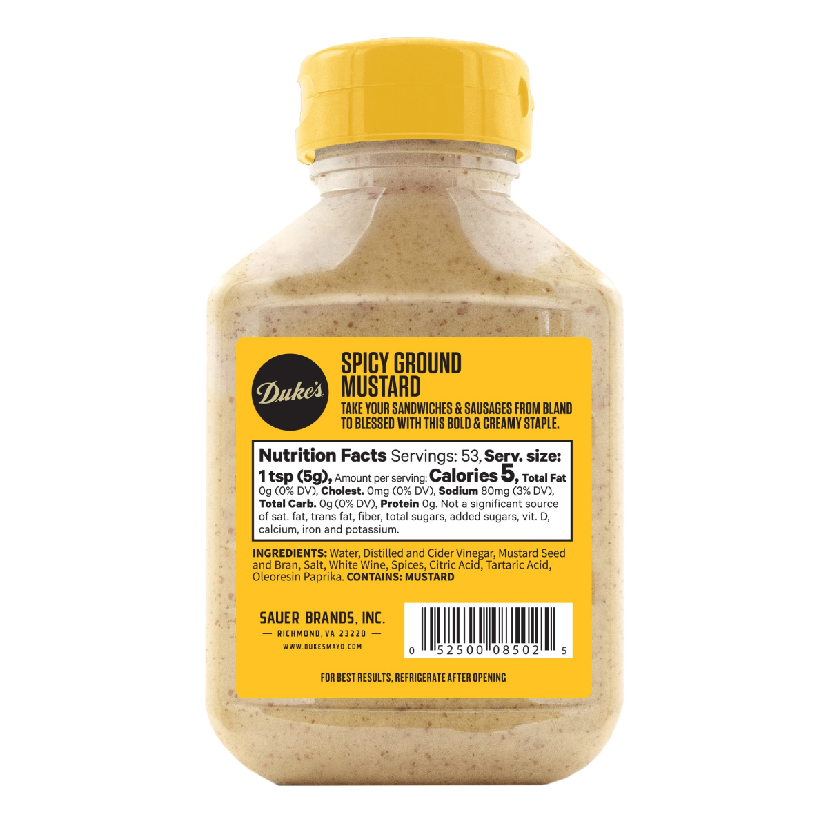 slide 2 of 2, Duke's® ground mustard, spicy - 9.5 fl oz, 9.5 fl oz
