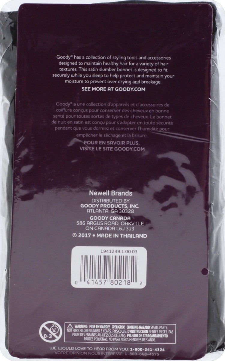 slide 2 of 7, Goody Ouchless Satin Slumber Bonnet 1 ea, 1 ct