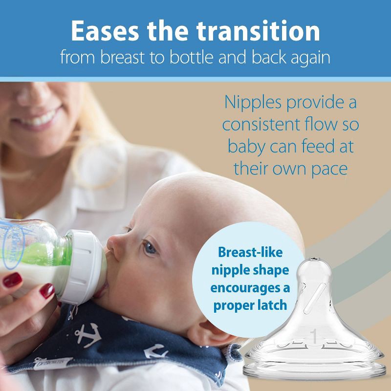 slide 7 of 17, Dr. Brown's Anti-Colic Options+ Wide-Neck Glass Baby Bottle with Level 1 Slow Flow Nipple - Clear - 5oz/2pk, 5 oz