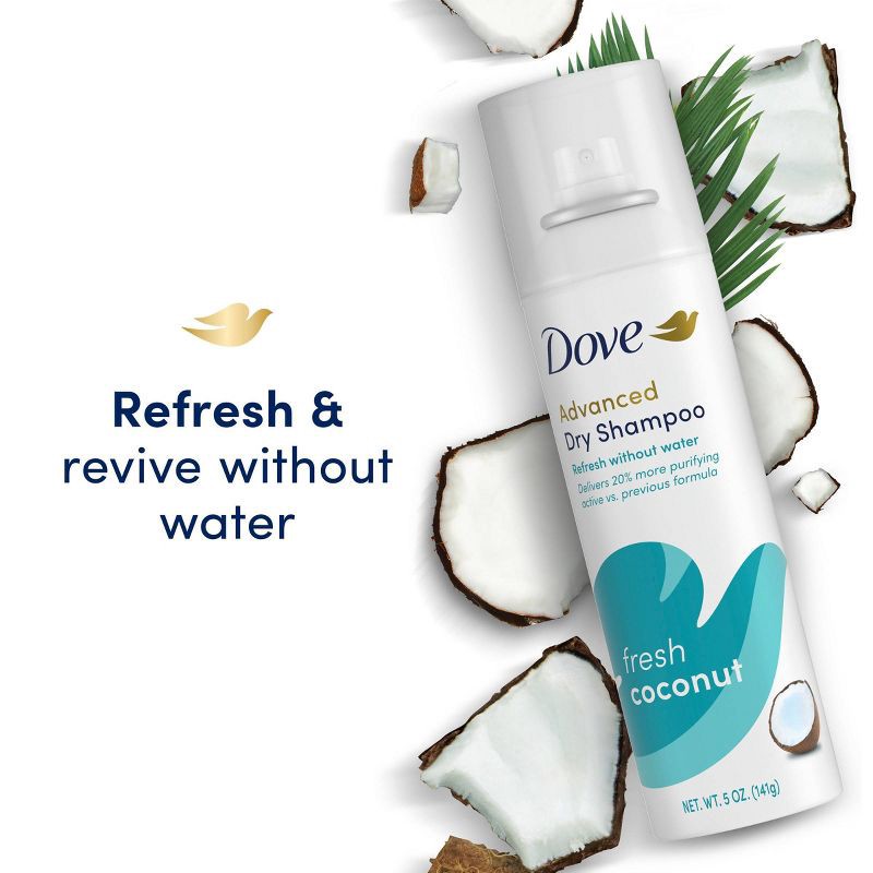 slide 4 of 7, Dove Beauty Refresh + Care Fresh Coconut Dry Shampoo - 5oz, 5 oz