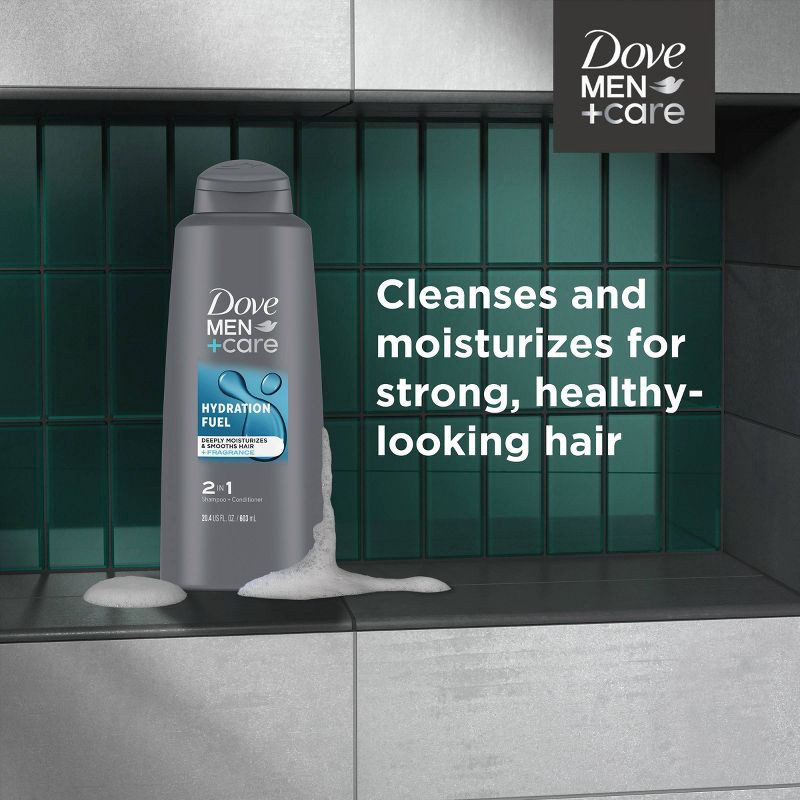 slide 3 of 8, Dove Men+Care 2-in-1 Hydration Fuel Shampoo and Conditioner - 20.4 fl oz, 20.4 fl oz
