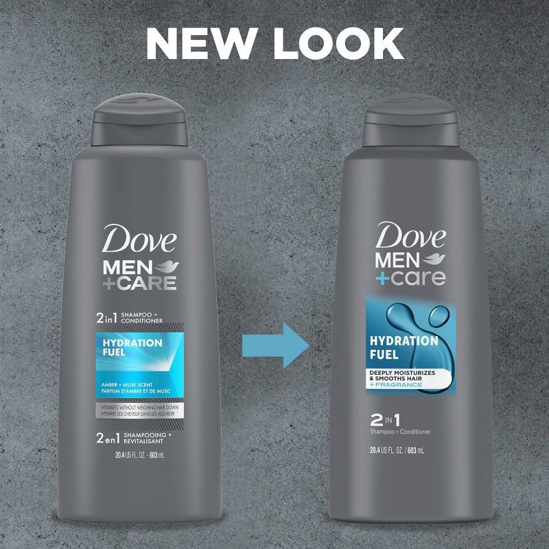 slide 8 of 9, Dove Men+Care 2-in-1 Hydration Fuel Shampoo and Conditioner - 20.4 fl oz, 20.4 fl oz