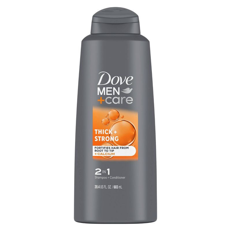 slide 1 of 8, Dove Men+Care 2 in 1 Shampoo + Conditioner Thick + Strong for Fine or Thinning Hair - 20.4 fl oz, 20.4 fl oz