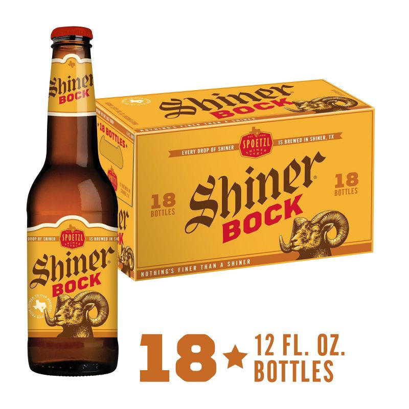 slide 3 of 9, Shiner Bock Beer - 18pk/12 fl oz Bottles, 18 ct; 12 fl oz