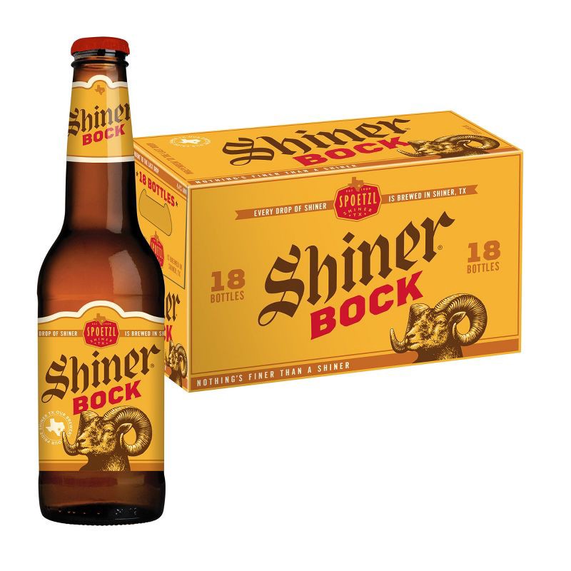 slide 1 of 9, Shiner Bock Beer - 18pk/12 fl oz Bottles, 18 ct; 12 fl oz