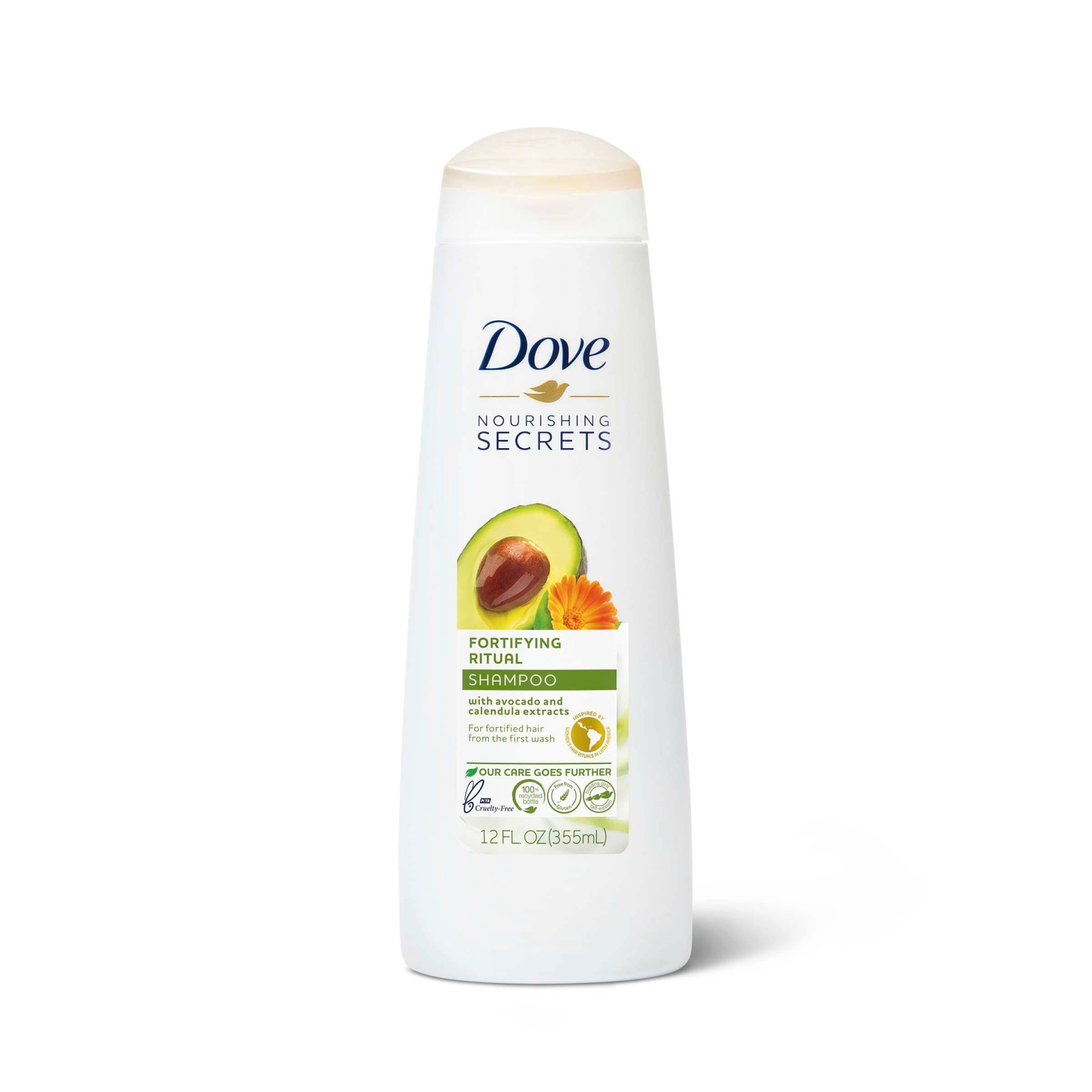 slide 1 of 4, Dove Fortifying Ritual Avocado Shampoo, 12 fl oz