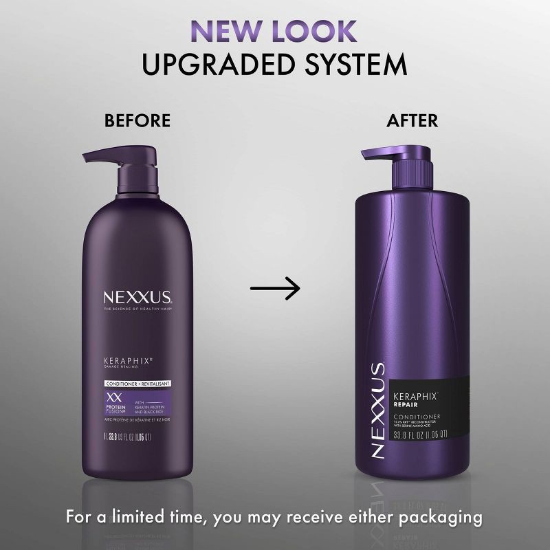 slide 4 of 9, Nexxus Keraphix Conditioner for Damaged Hair with Keratin Protein and Black Rice - Silicone-Free - 33.8 fl oz, 33.8 fl oz