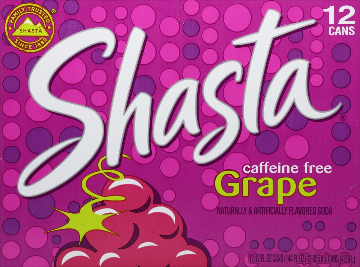 slide 6 of 9, Shasta Grape, 12 ct; 12 fl oz