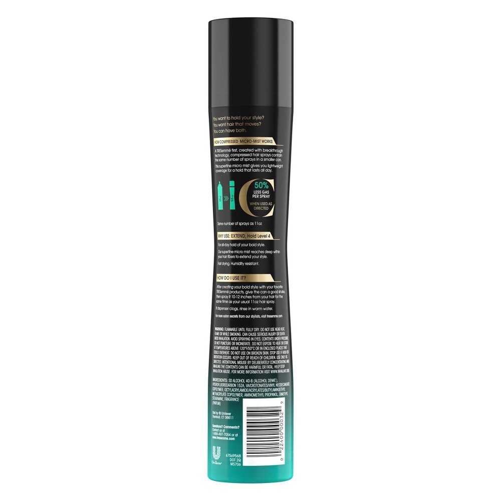 slide 2 of 6, Tresemme Compressed Extend Hairspray Hold Level 4 - 5.5oz, 4 ct; 5.5 oz