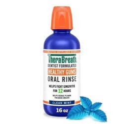 TheraBreath Healthy Gums Mouthwash Antigingivitis - Clean Mint - 16 fl oz